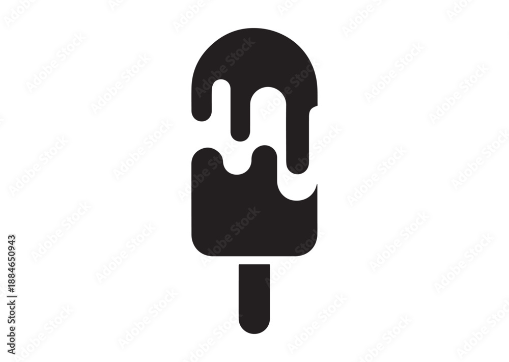Obraz premium Ice Cream Icon, Editable Solid Vector Illustration