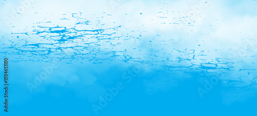 Clouds and sky watercolor vector hand drawn vector illustration. Abstract blue winter watercolor background. Sky pattern with snow. Light blue watercolour paper texture background.