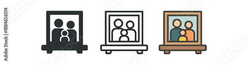 cozy home life family photo frame on shelf