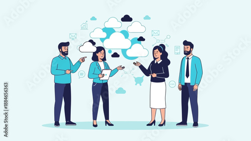 Teamwork and collaboration in a digital cloud environment