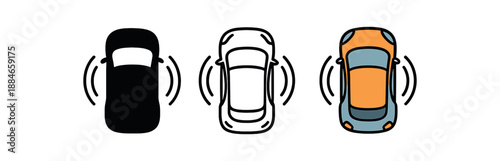future lifestyle self driving small city top view