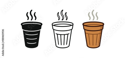 international food Indian chai cup with steam