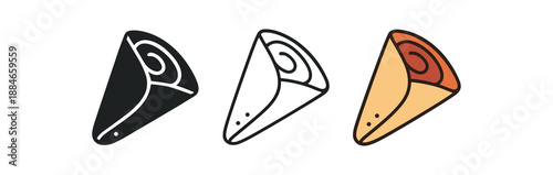 international food French crepe folded with filling