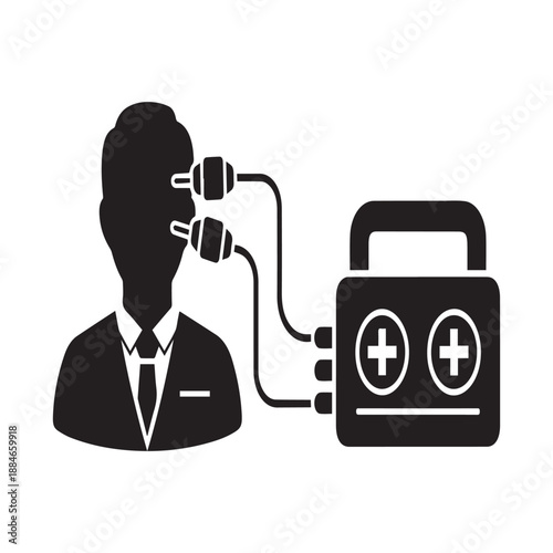 Medical Stimulation: A person, undergoing a medical procedure that uses electrodes to stimulate the brain, symbolizes cutting-edge medical advancements.