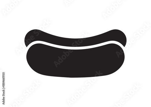 Hot Dog Icon, Editable Solid Vector Illustration