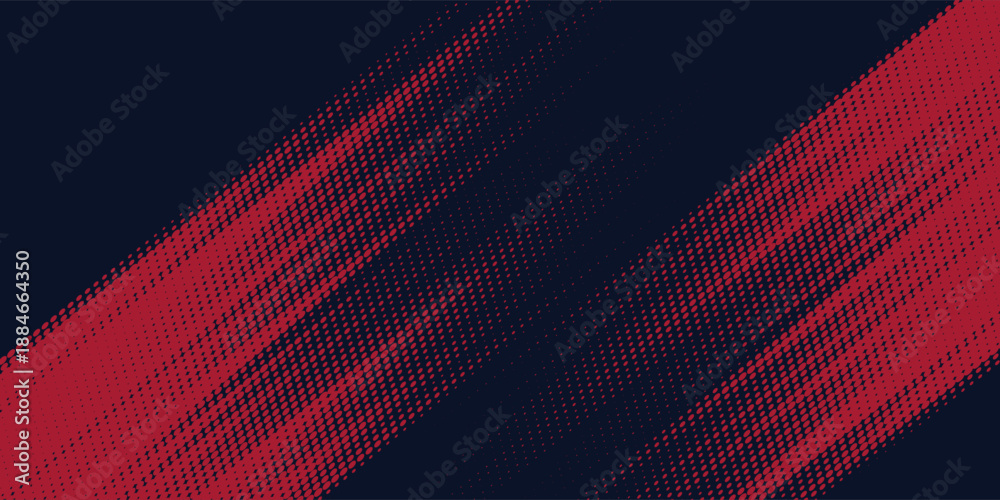 Fototapeta premium Sport Red halftone dots blue color pattern gradient grunge texture background. halftone design