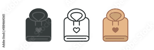 self care cozy hoodie folded with tiny heart