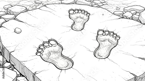 Footprints on Stone: Ancient Traces, Mysterious Journey
