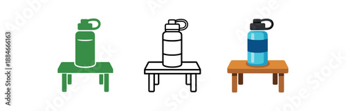 zero waste food reusable water bottle on table