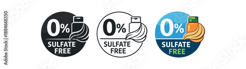 zero contain sulfate free bottle with wavy hair icon