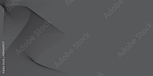 Stylized line art background. Vector illustration. Wave with lines created using blend tool. Curved wavy line, smooth stripe. Art