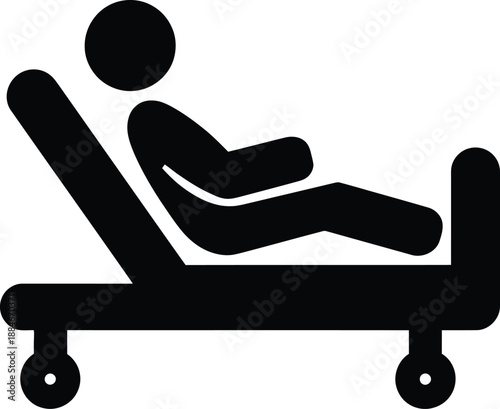 Person relaxing on hospital bed