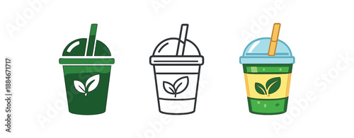 eco life food eco smoothie cup with bamboo straw