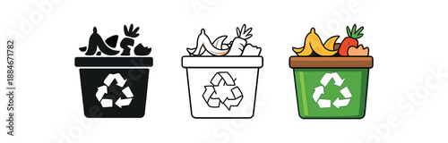 eco life food compost bin with vegetable peels