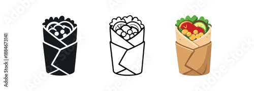 cozy street food sandwich wrap filled veggies and hummus takeaway paper