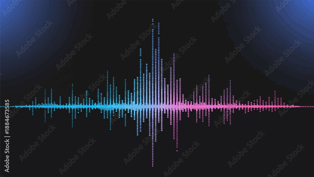 Fototapeta premium Colorful digital sound wave oscillating on a dark background