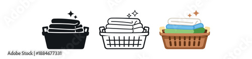weekly reset basket of laundry folded towels fresh start week