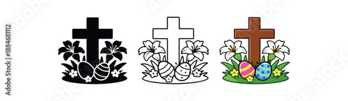 holidays easter cross flower rebirth spring faith symbol