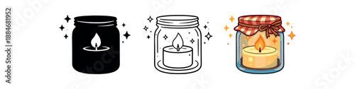 festive holidays festive candle jar tiny stars cozy winter nights