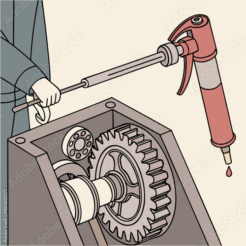 Machine Lubrication Grease Gun Industrial Tool for Maintenance and Repair