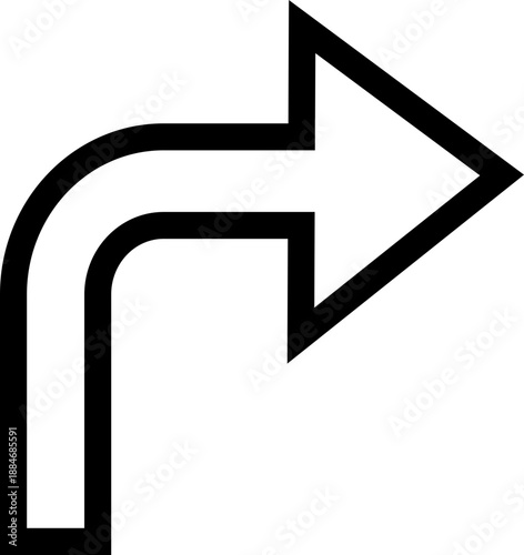 Free Download Road Arrow Line Style Vector Icon Traffic Direction Symbol Collection and Navigation Outline Graphic Group Featuring Turn, Curve and Wayfinding Arrow Signs - GFXLoad
