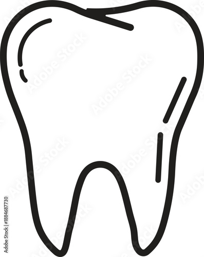 Simple tooth outline icon