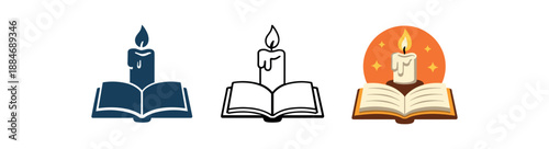 cultural spiritual holidays candle and book quiet prayer time