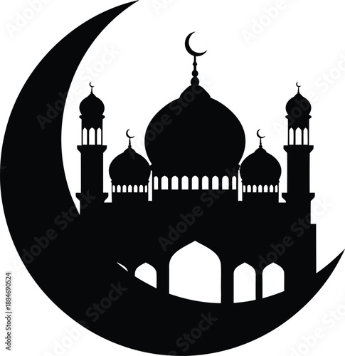 Ramadan Islamic Faith Mosque Silhouette Illustration