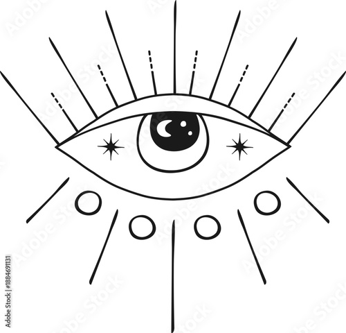 Minimalist star drawing element