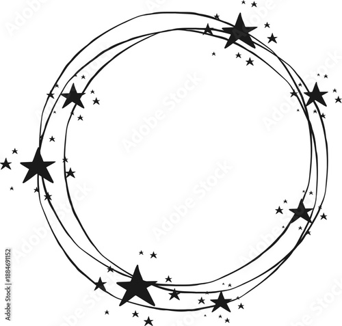 Minimalist star drawing element