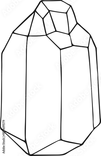 Crystals mystic hand drawing element