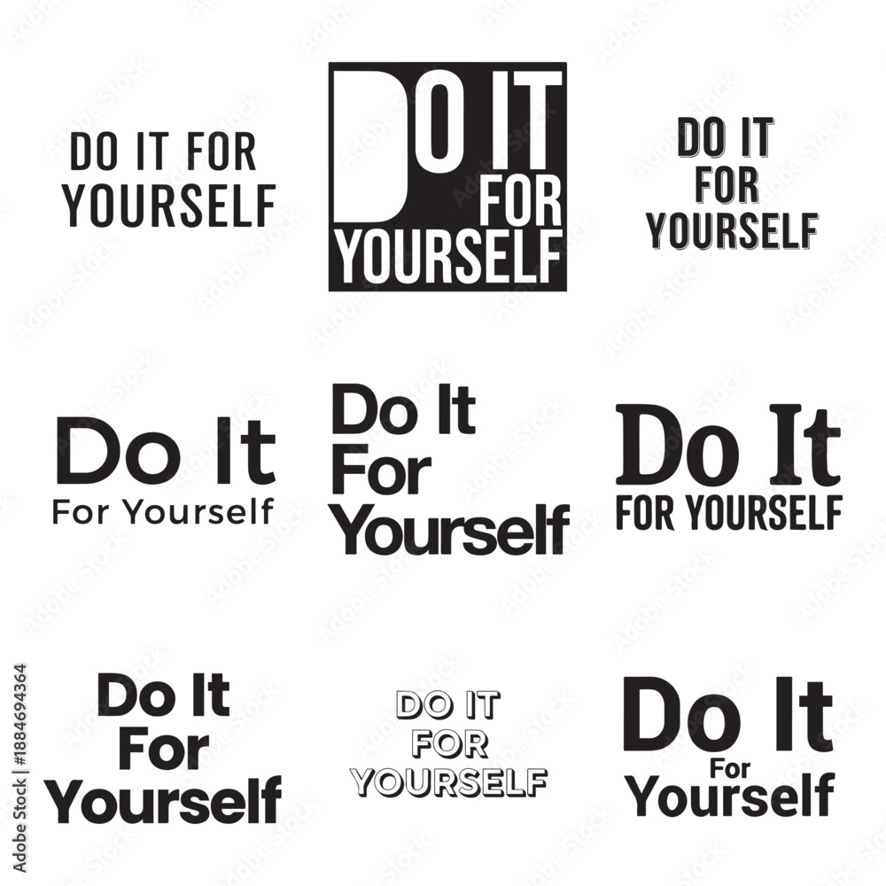 Fototapeta premium Do It For Yourself ambitious quote vector Motivational