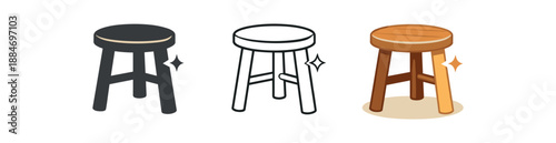 repair and upcycling wooden stool with visible new leg simple home fix