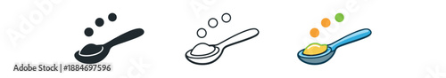 complementary feeding spoon with three tiny dots above taste new food small amount