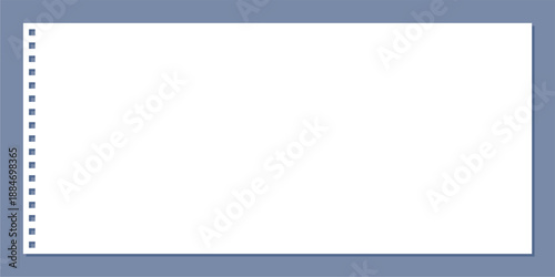 Blank White Page with Perforated Edge for Notes or Content