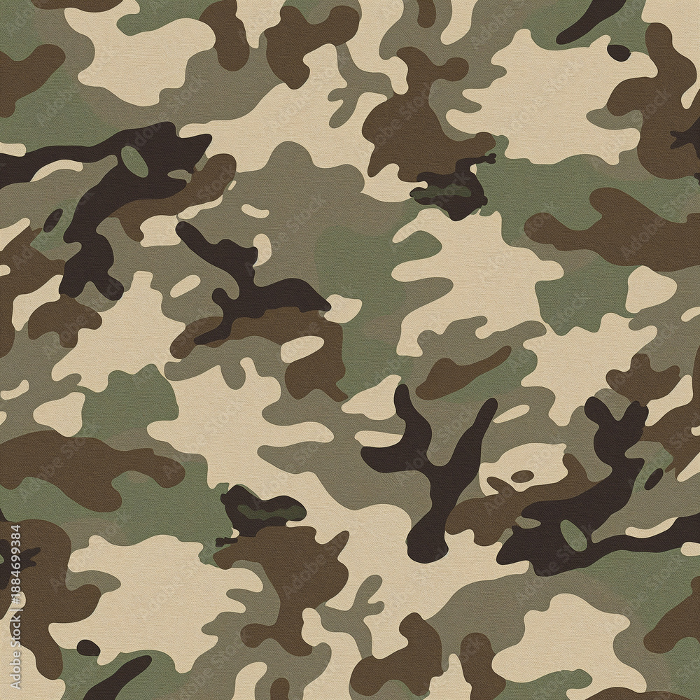 Fototapeta premium Camo Pattern Seamless Military Tactical Print Texture