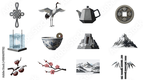 Collection of diverse nature and outdoor objects and scenes