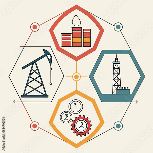 Abstract Geometric Vector Design of Crude Oil Processing