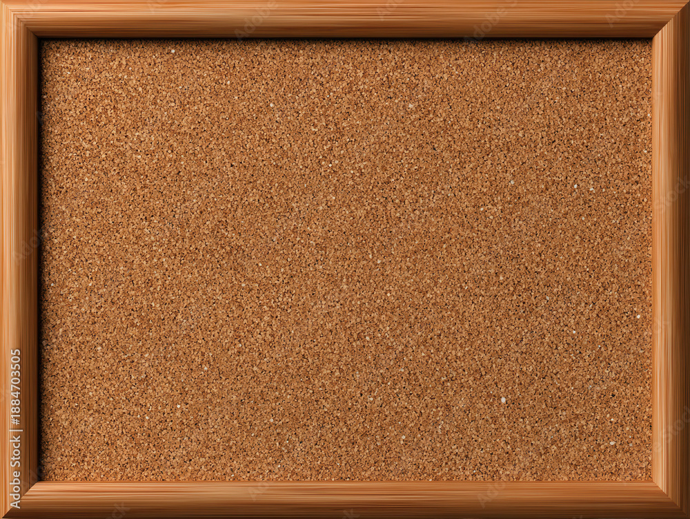 Fototapeta premium Blank cork bulletin board with wooden frame