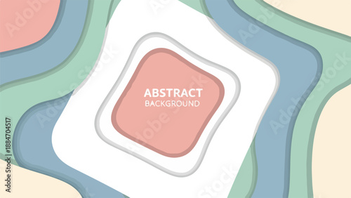 Foto Abstract Wavy Layers with Centered Pink Shape