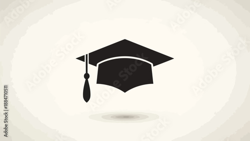 Vector Illustration of Graduation Cap Symbolizing Education and Achievement