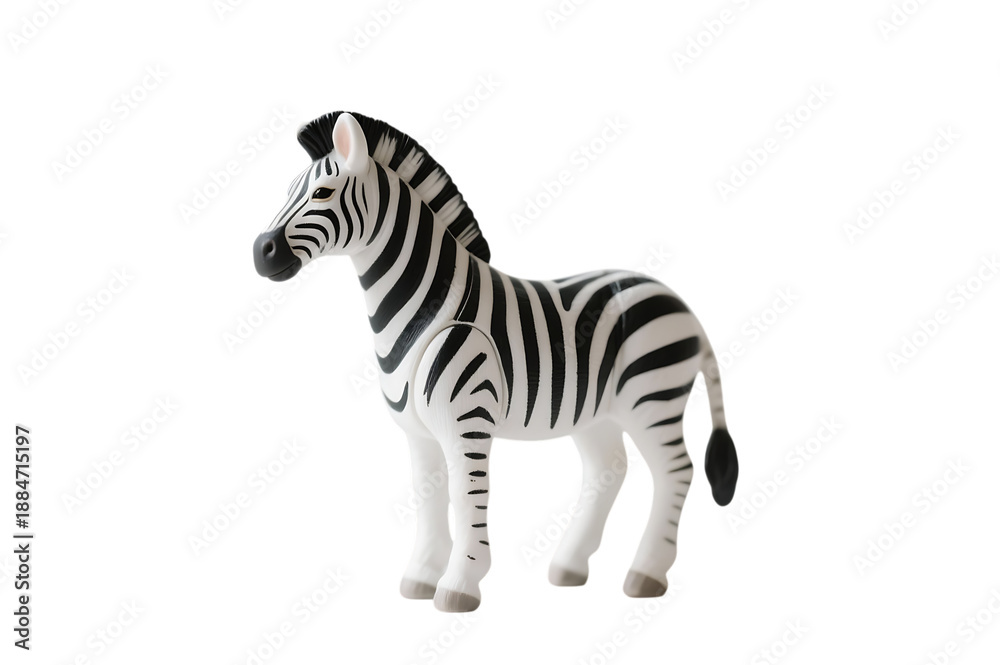 Obraz premium Toy zebra with black and white stripes