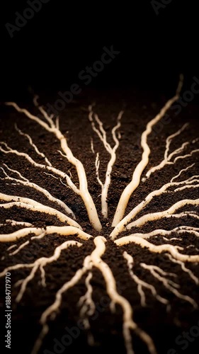 Growth Stages Of A Plant's Root System: A Visual Representation Of Life's Beginnings