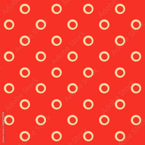 Seamless vector pattern design featuring red and white hearts with strawberries and berries on a pink polka dot texture for Valentine holiday wallpaper illustration