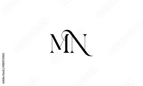 MN initial letters logo or MN monogram logo	