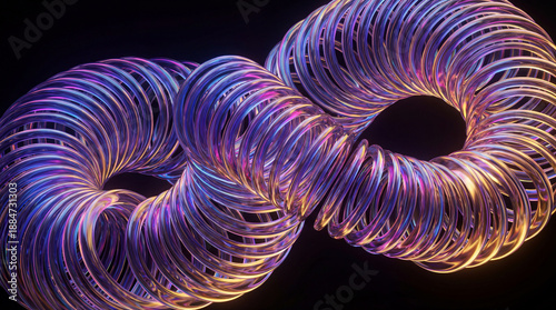 Infinite Loops of Iridescent Tubes