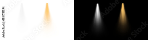 Fotografija PNG image of A collection of four distinct bright light source beam effects show
