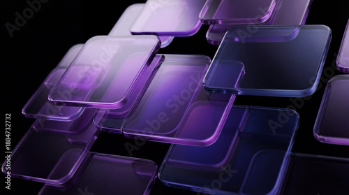 Purple Glass Squares Pattern
