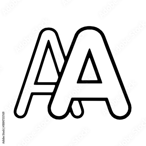 Adaptive Font Legibility Weight Scaler Accessibility Style B Icon