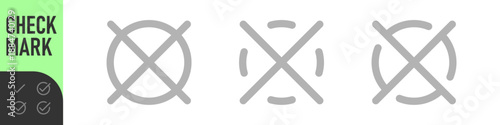 Red cross x vector icon. no wrong symbol. Delete, vote sign. graphic design element set on transparent background